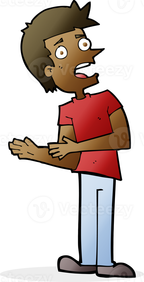 cartoon man making excuses png