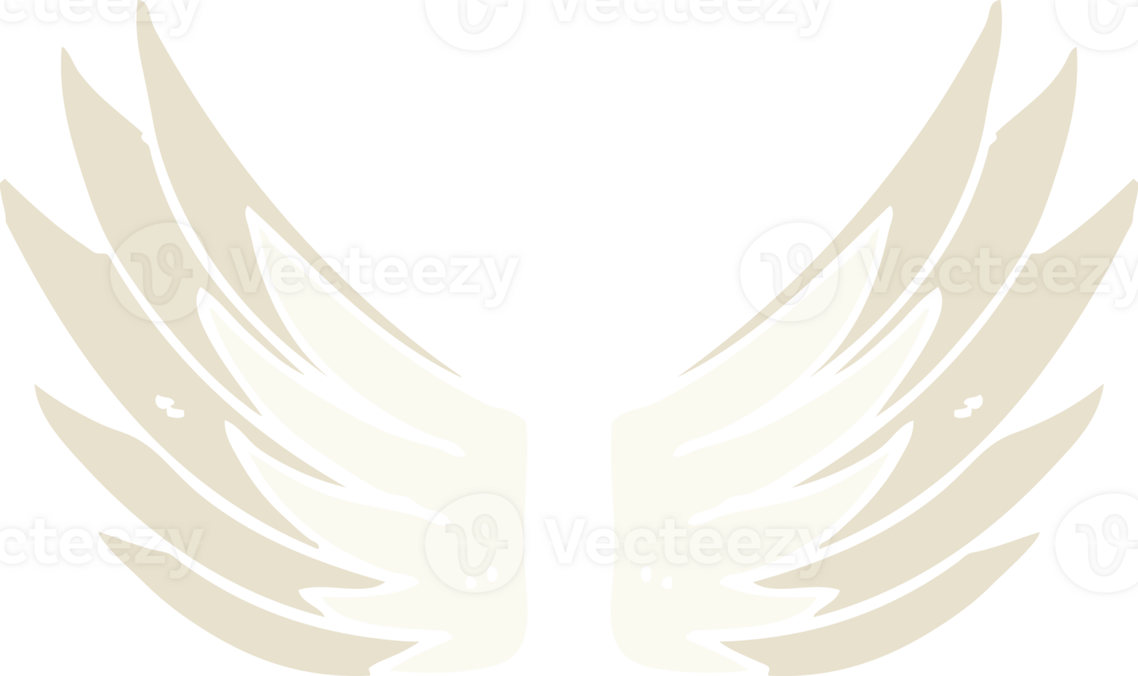 flat color style cartoon wings symbol png