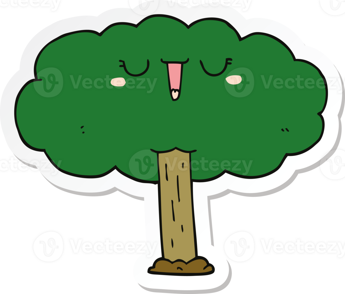 sticker of a cartoon tree png