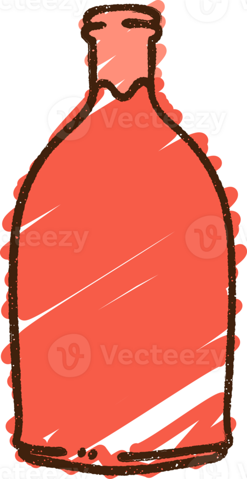 Wine Bottle Chalk Drawing png