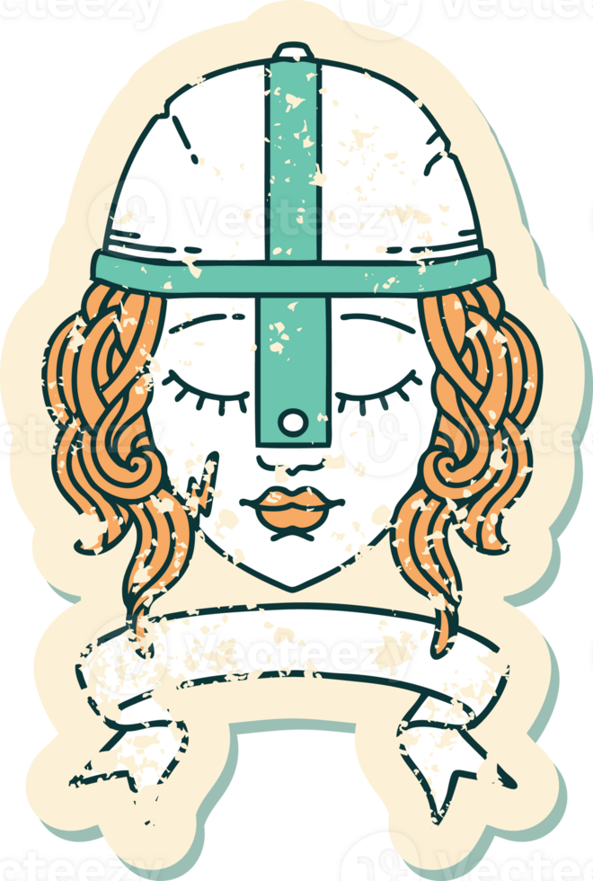 human fighter character with scroll banner illustration png