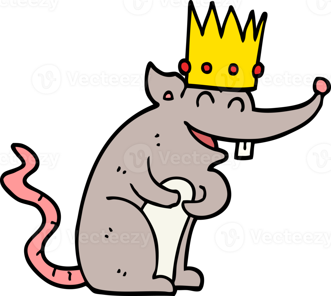 cartoon rat king laughing png