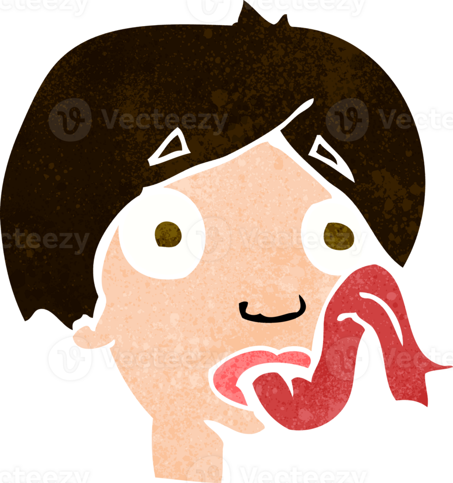 cartoon head sticking out tongue png