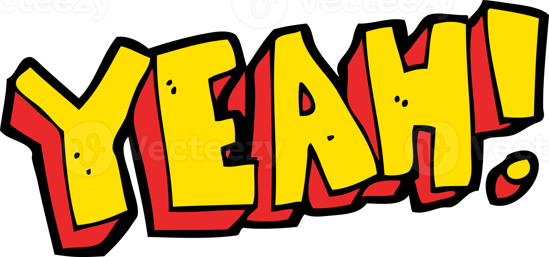 cartoon yeah shout png