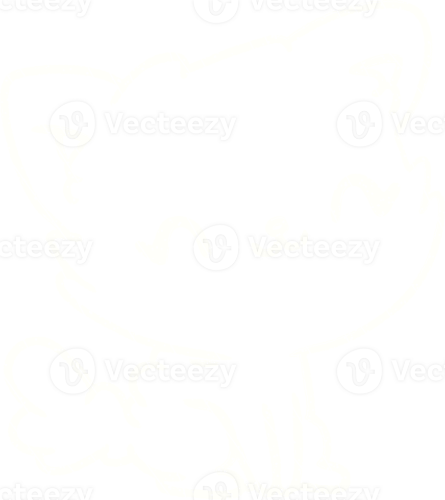 Cute Cat Chalk Drawing png