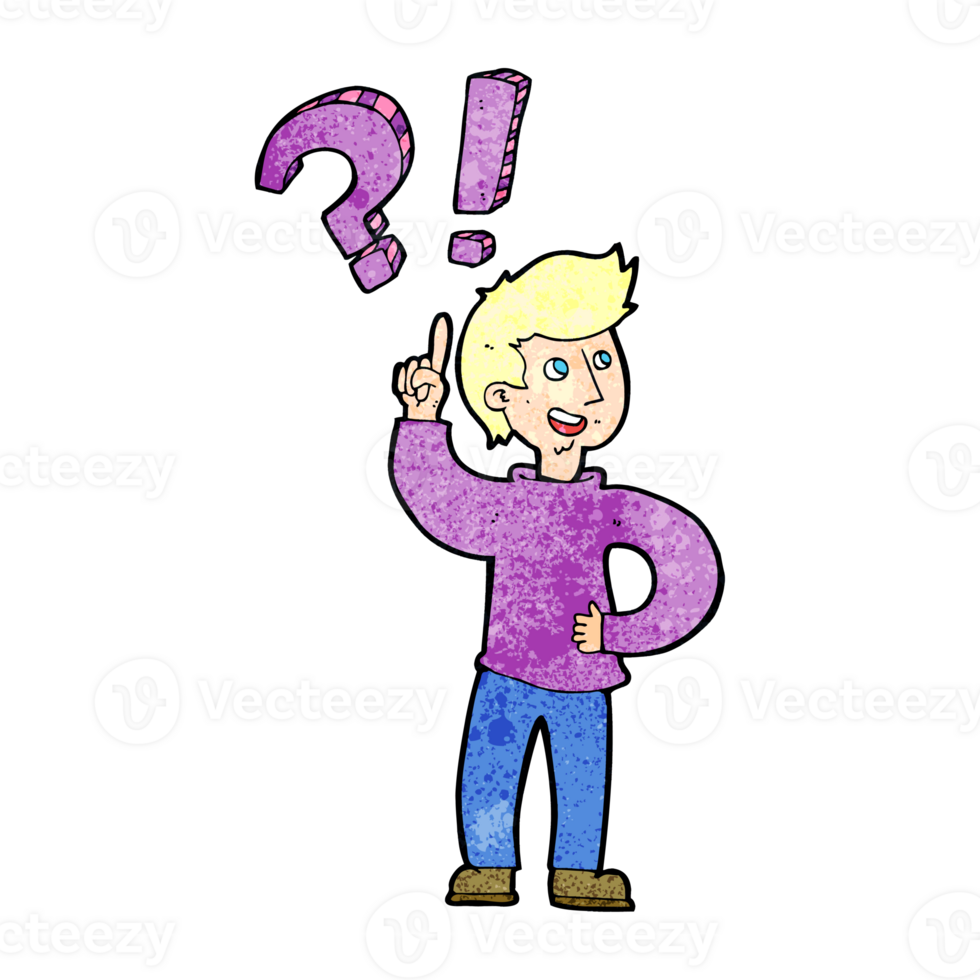 cartoon man asking question png