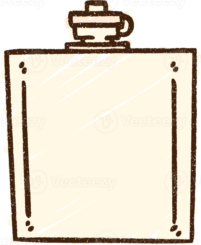 Hip Flask Chalk Drawing png