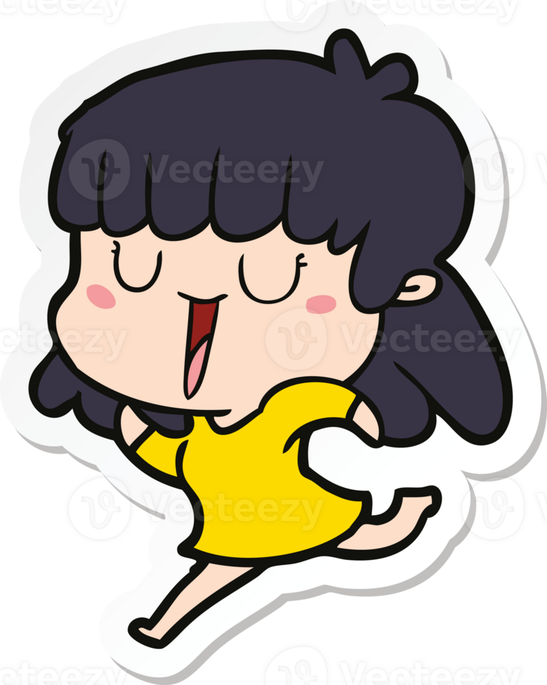 sticker of a cartoon woman png