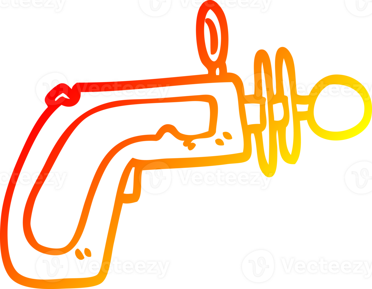 arma de raios de desenho de desenho de linha de gradiente quente png