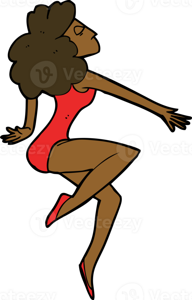 cartoon dancing woman png