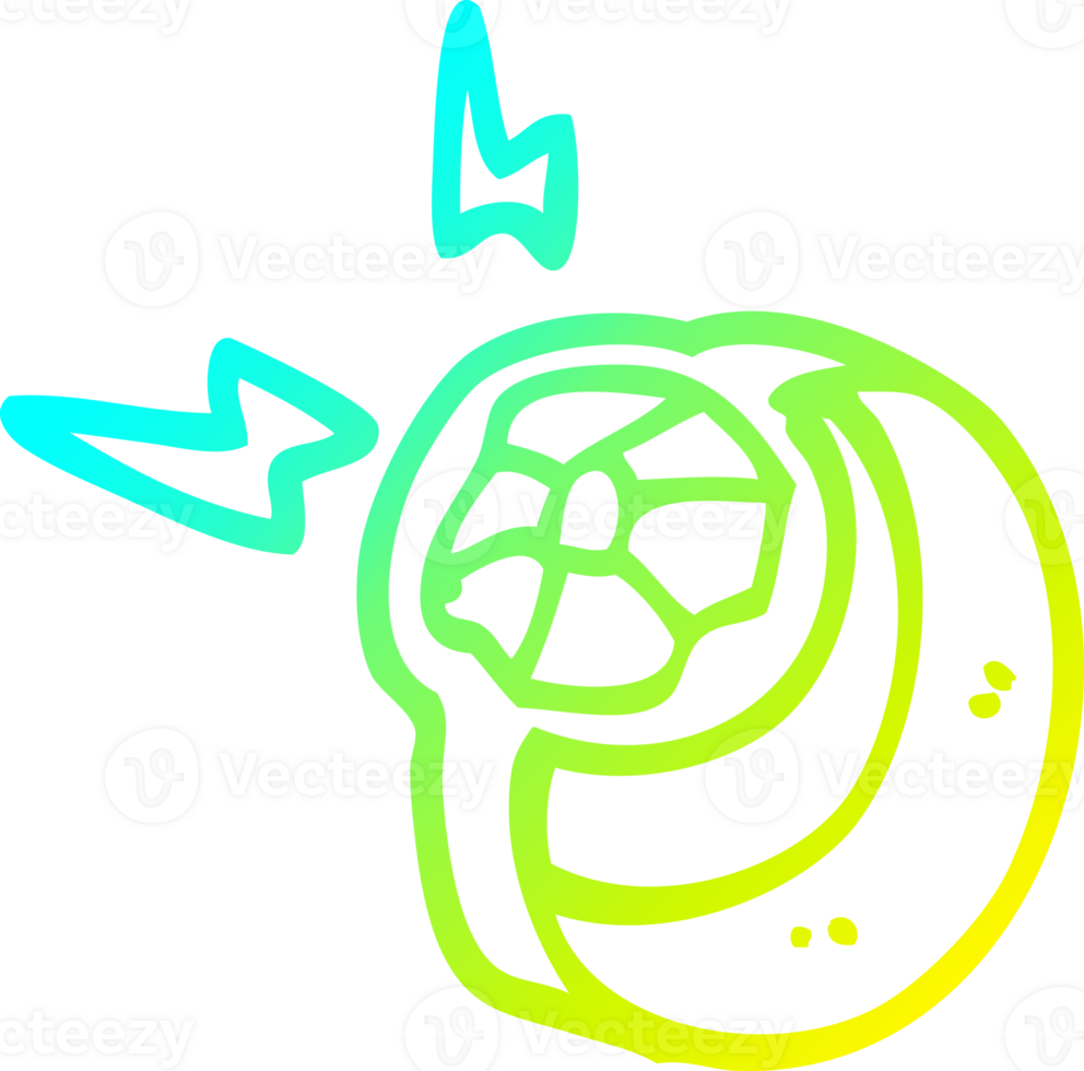 cold gradient line drawing cartoon magical power ring png