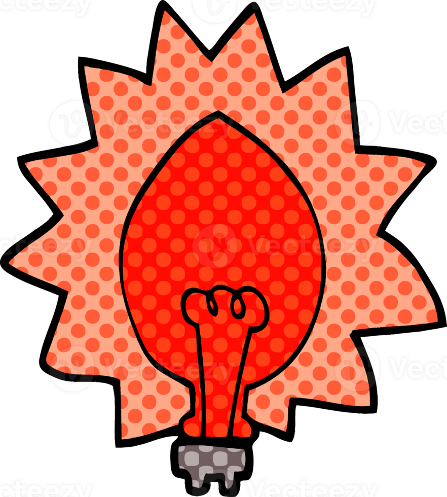 tecknad doodle glödlampa png