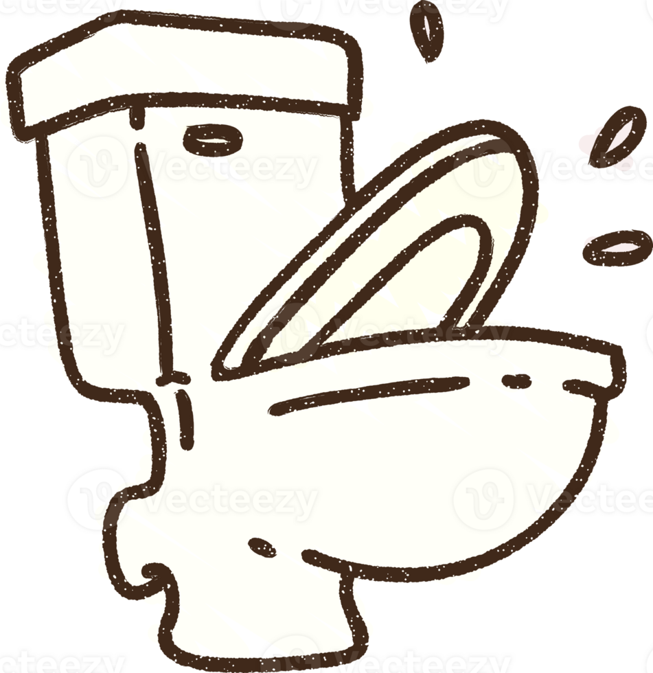 Flushing Toilet Chalk Drawing png