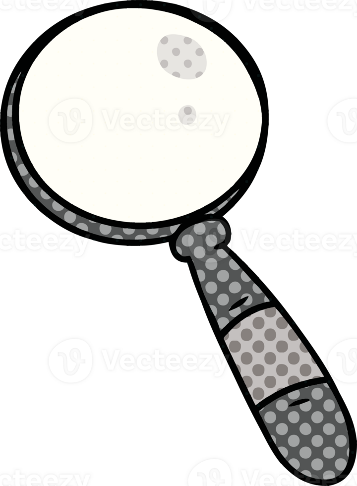 hand drawn cartoon doodle of a magnifying glass png