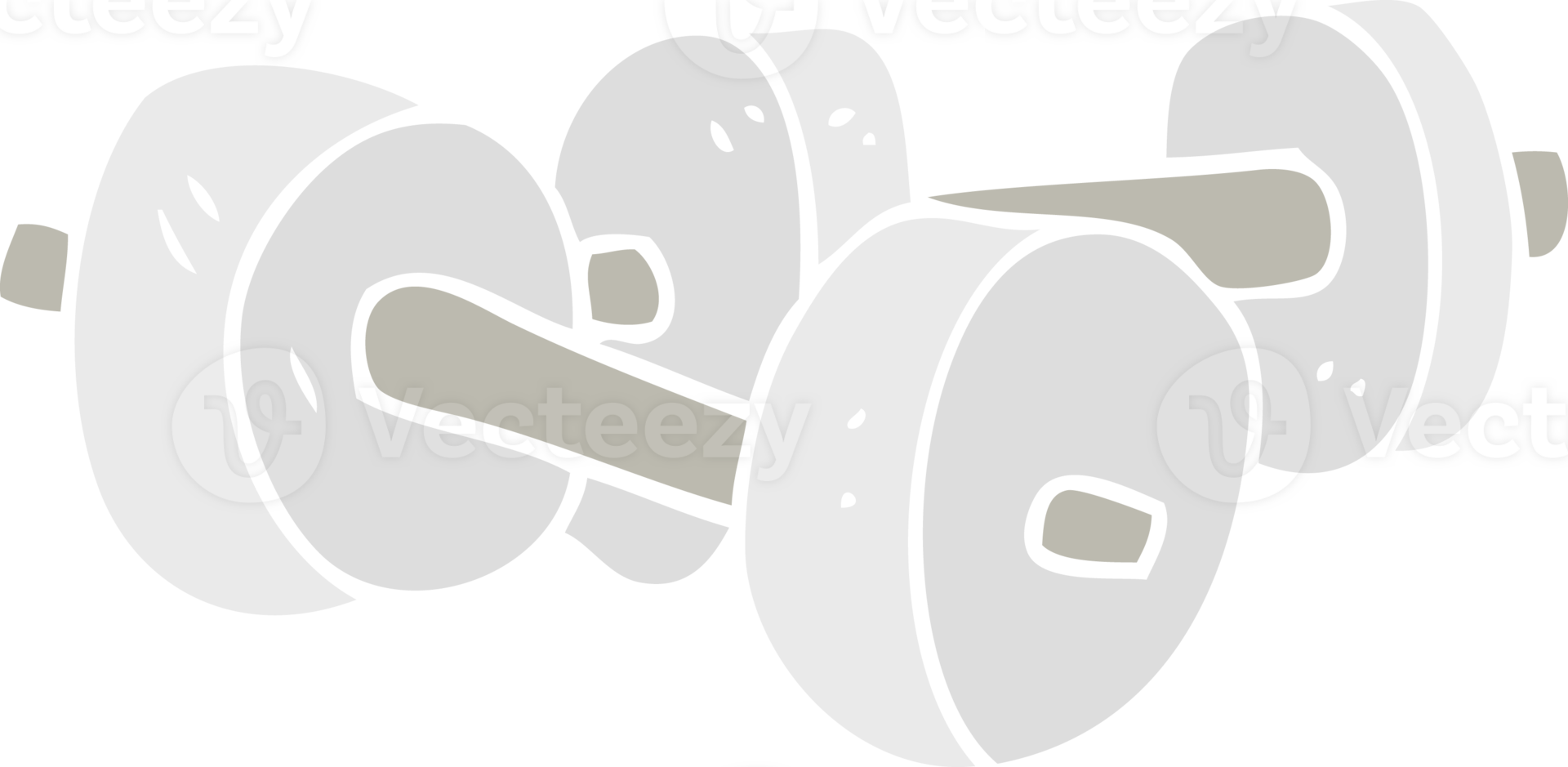 flat color illustration of dumbbells png