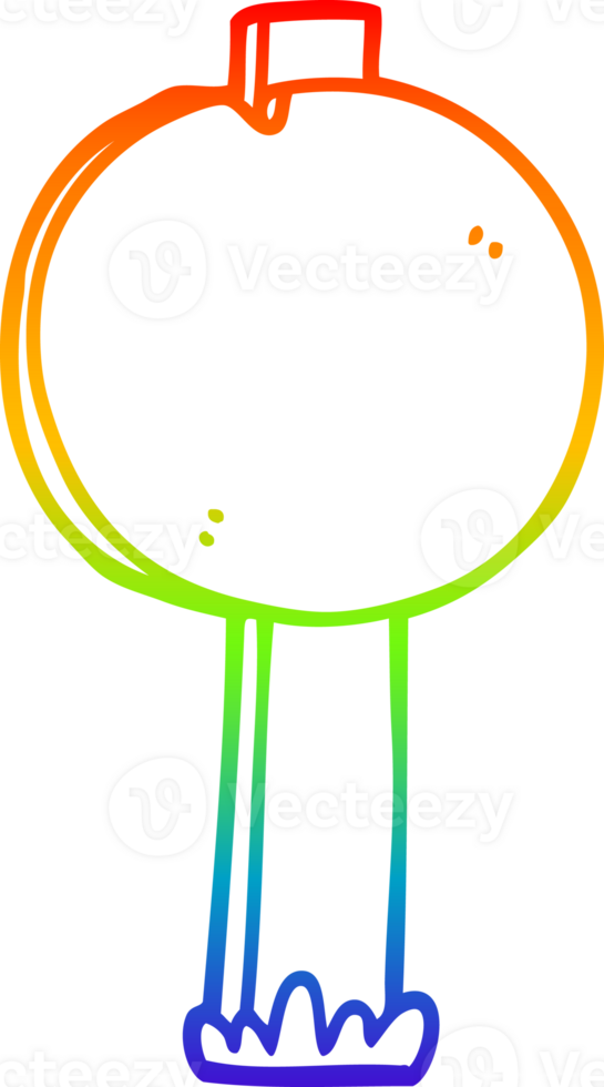 rainbow gradient line drawing of a cartoon road sign png