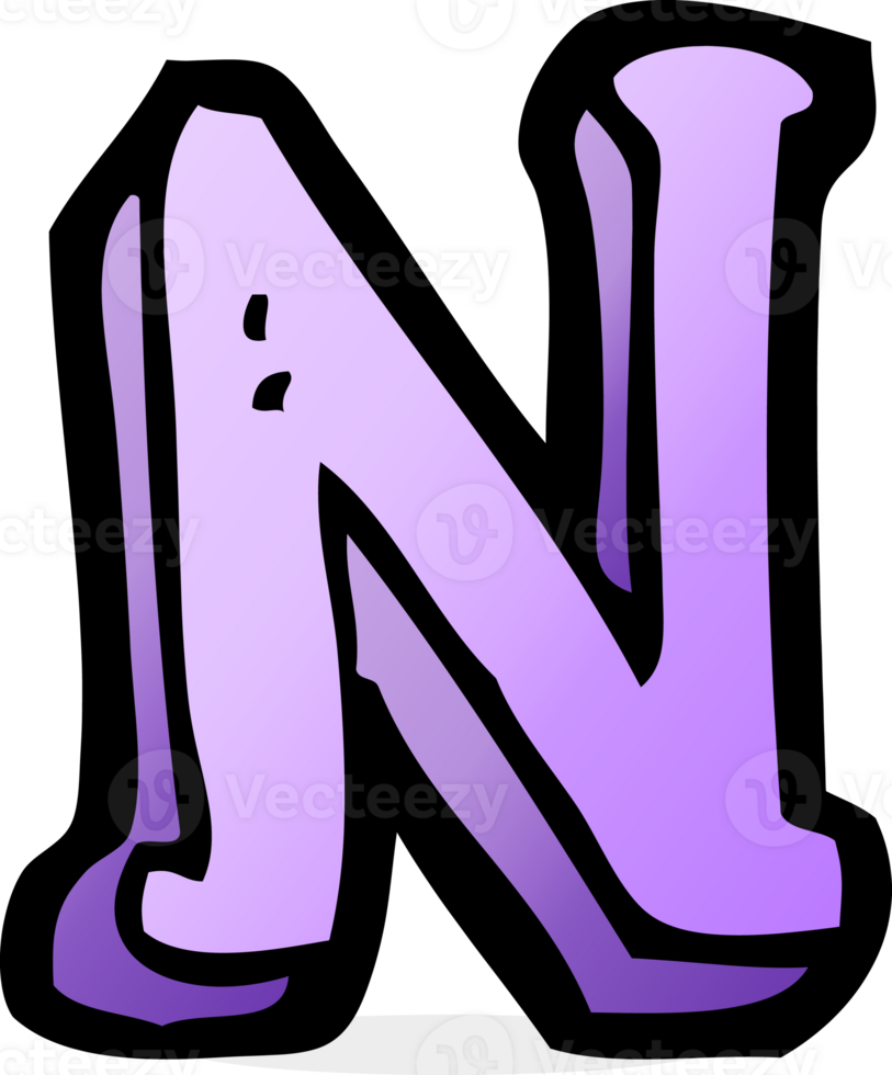 cartoon letter N png