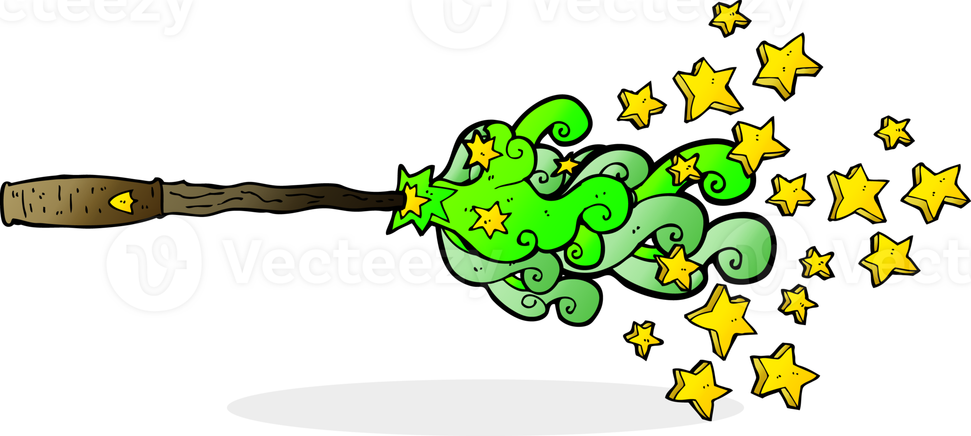 cartoon magic wand casting spell png