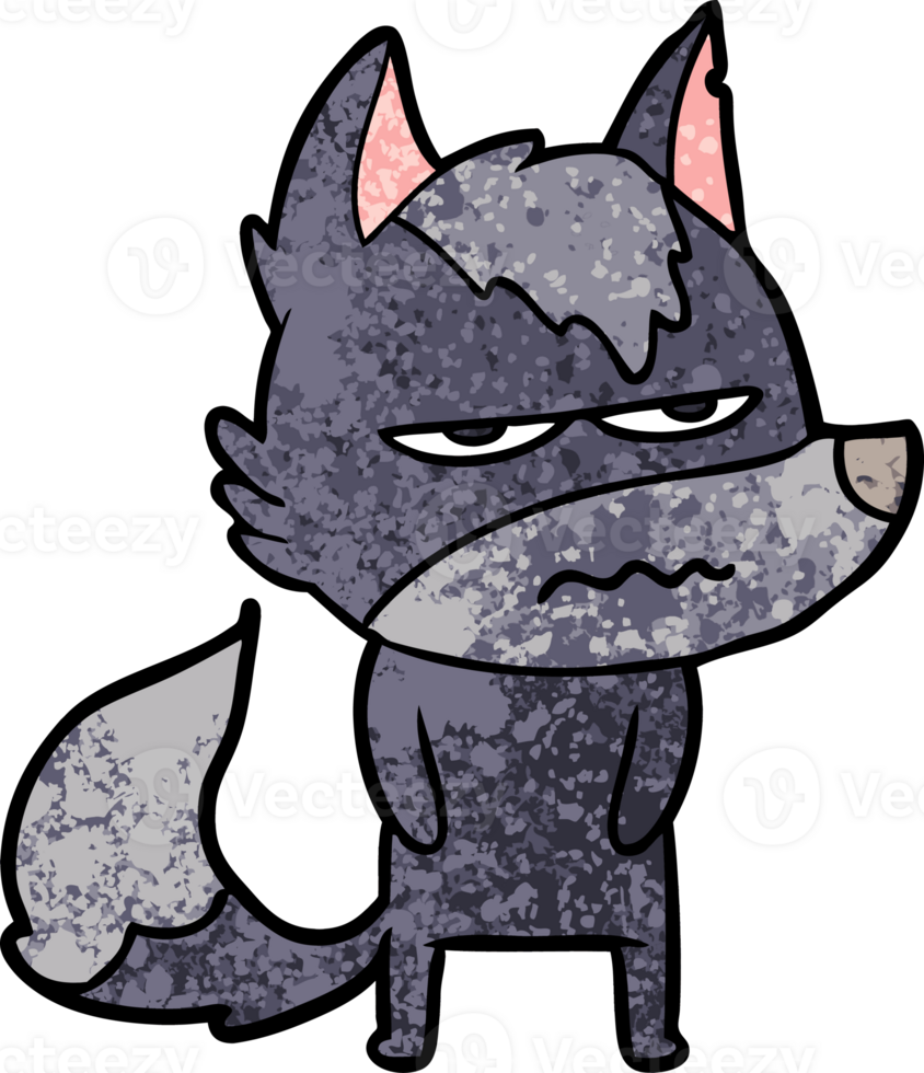 cartoon annoyed wolf png