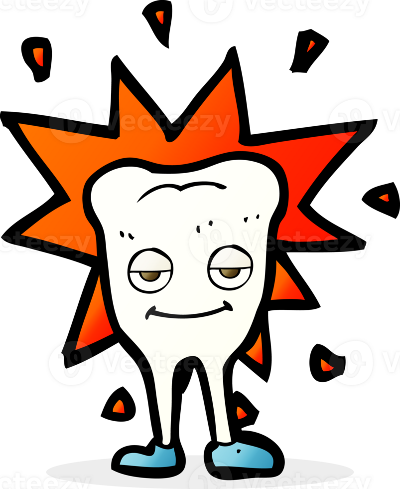 cartoon happy tooth png