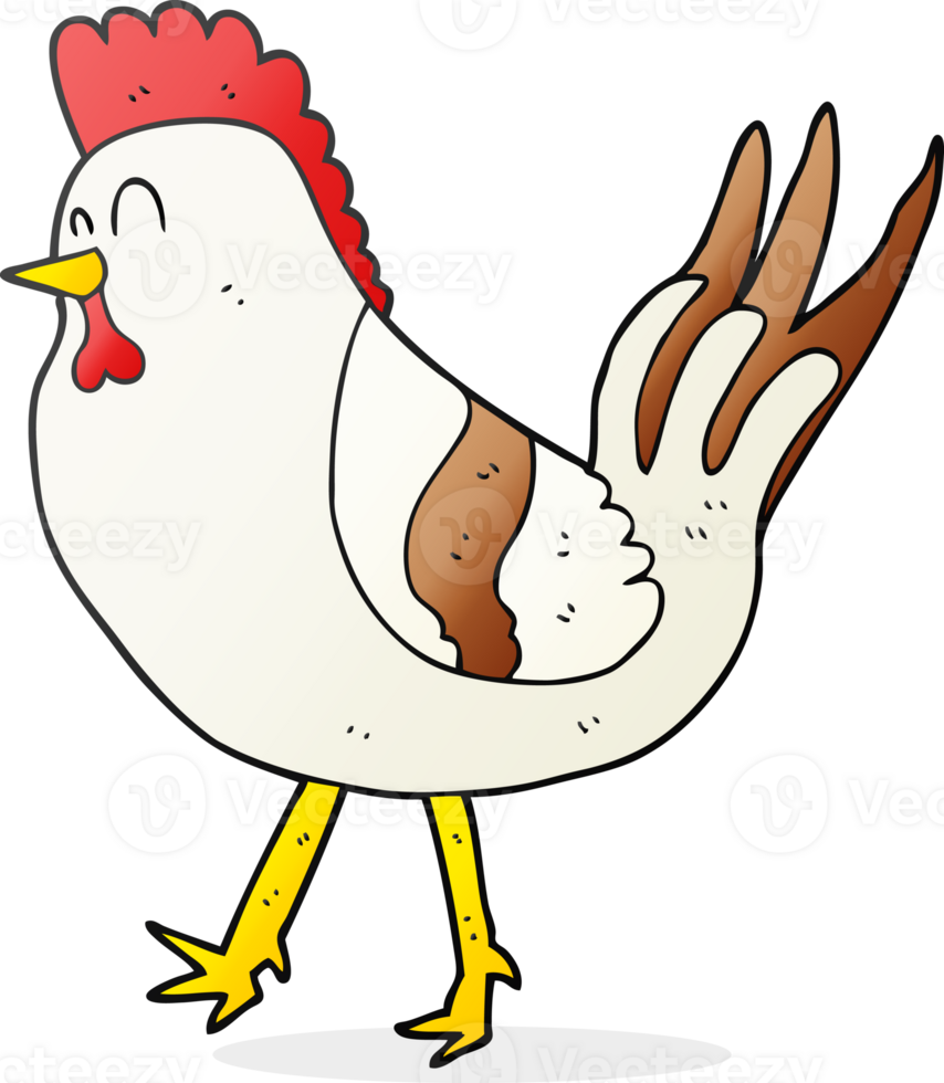 hand drawn cartoon chicken png