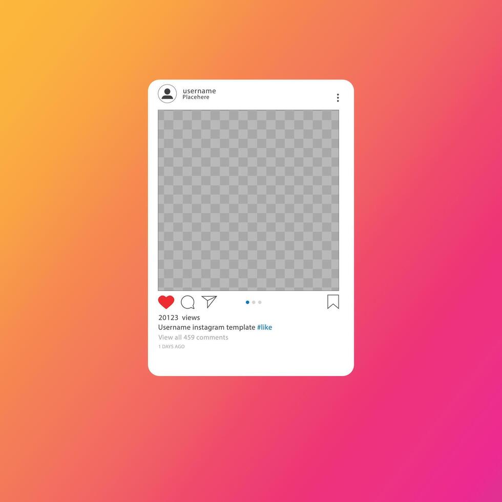 Social media instagram post template frame vector