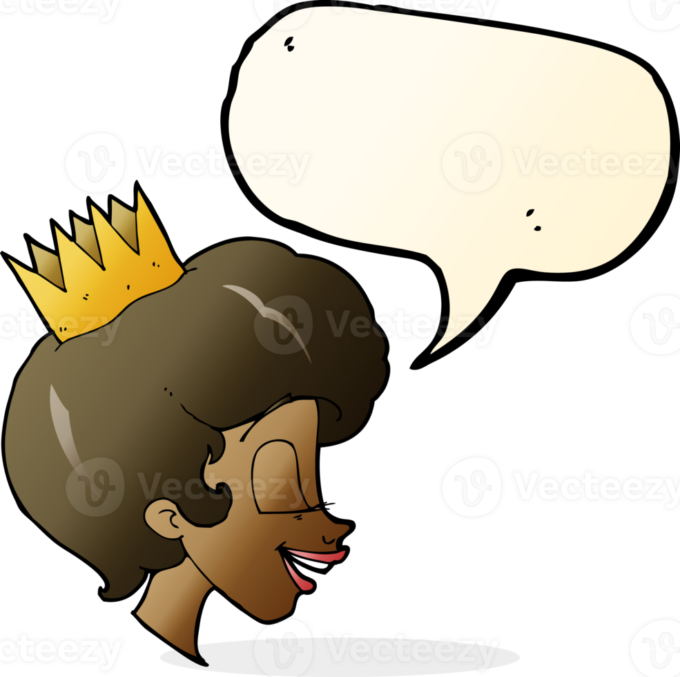 cartoon princess with speech bubble png