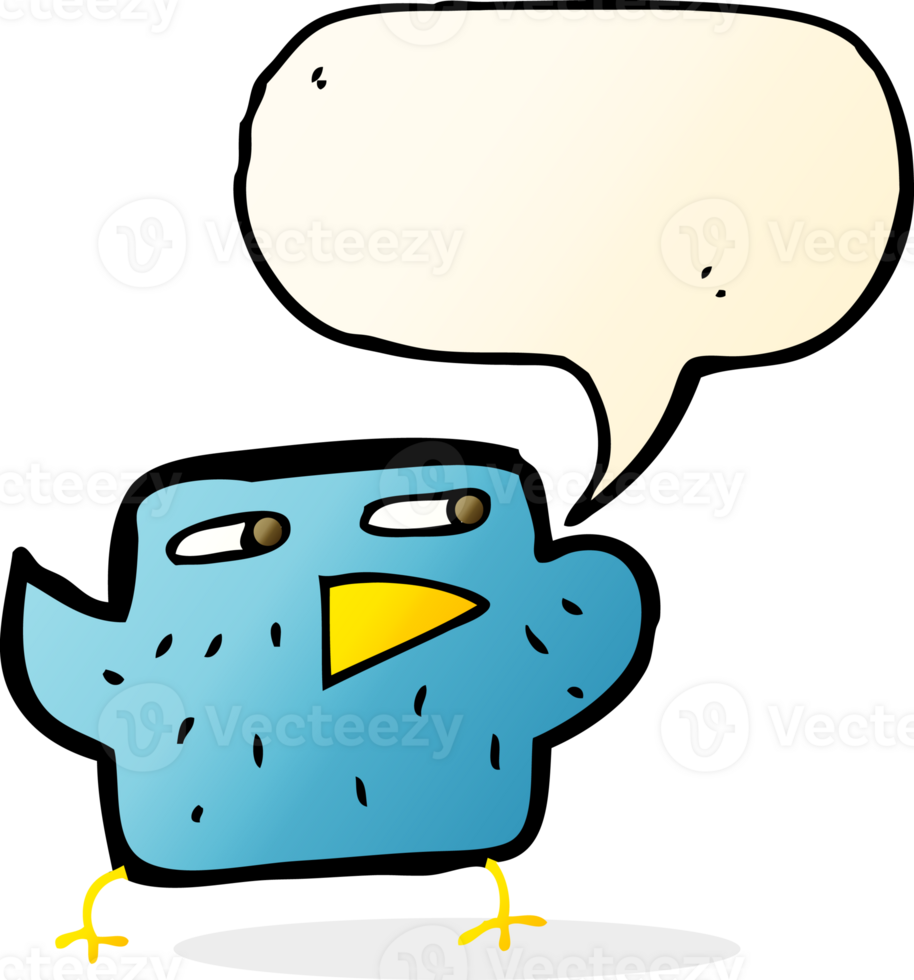 cartoon bird with speech bubble png