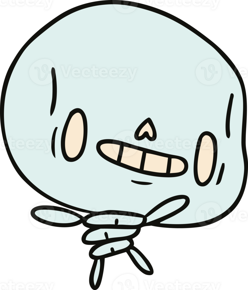 cartoon illustration kawaii cute dead skeleton png