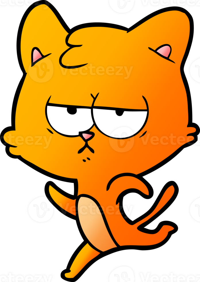 bored cartoon cat png
