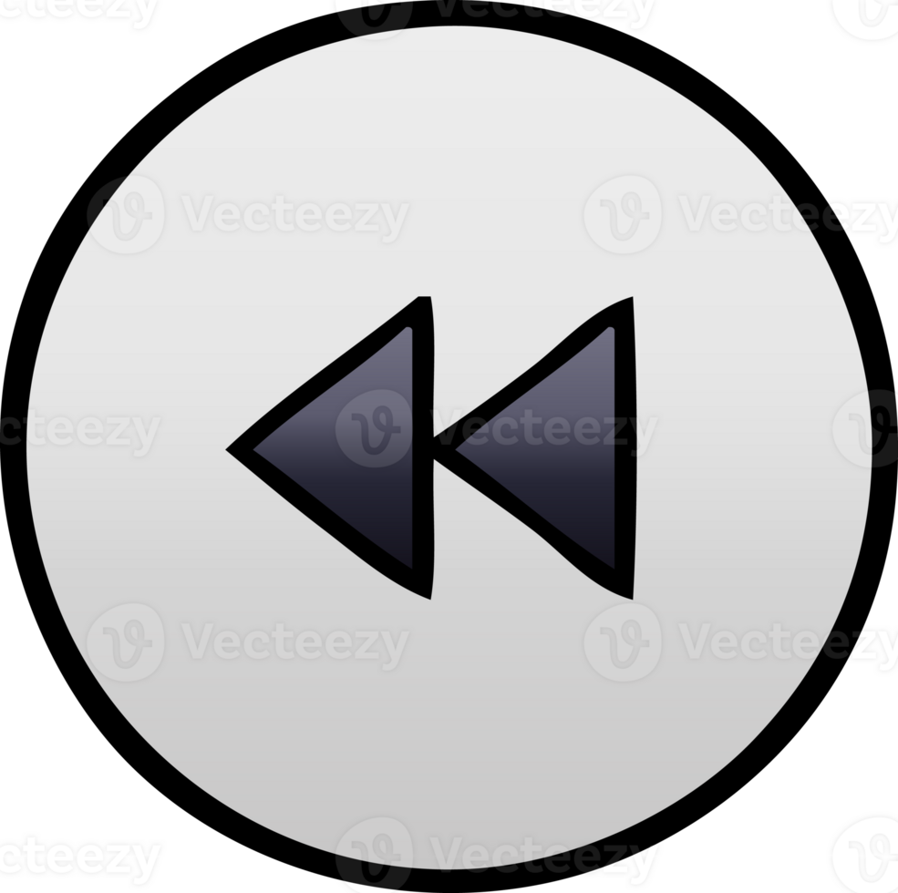 gradient shaded cartoon of a rewind button png