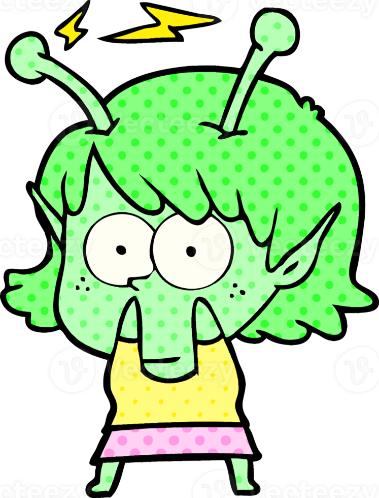 cartoon alien girl png