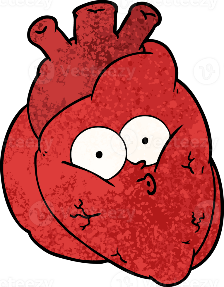 cartoon curious heart png