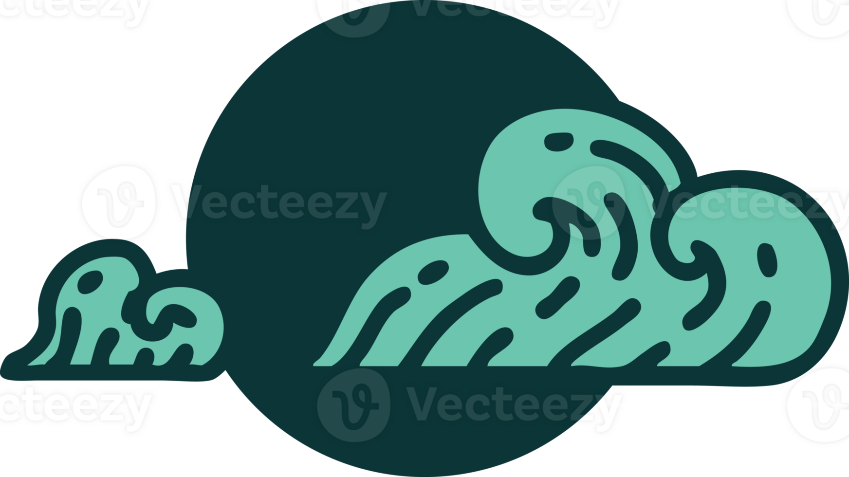 iconic tattoo style image of clouds png