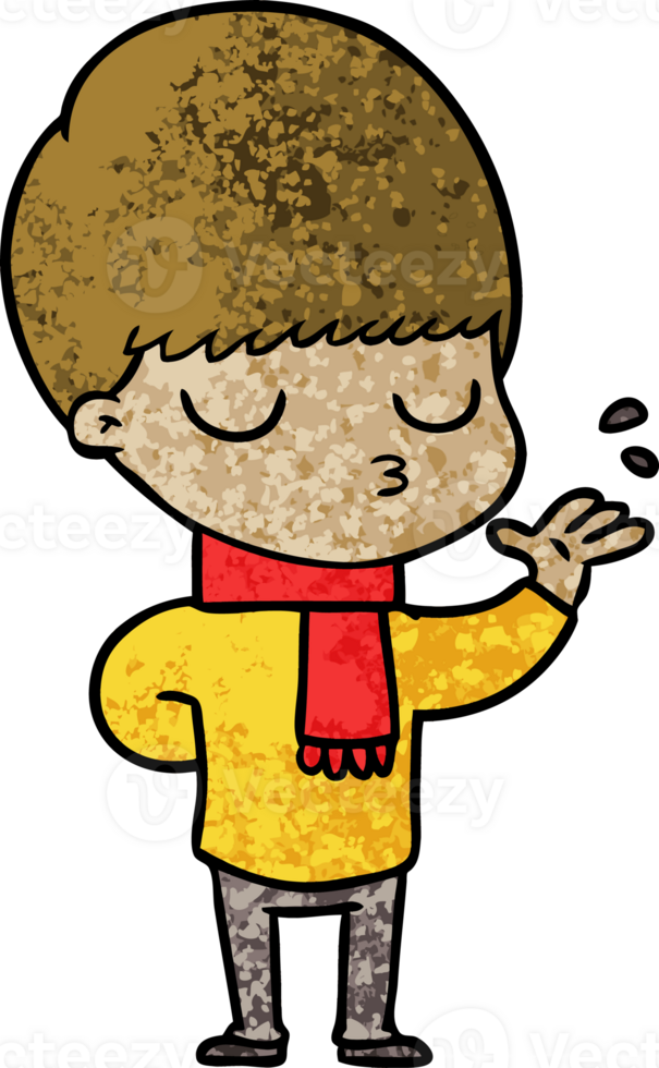 cartoon calm boy png
