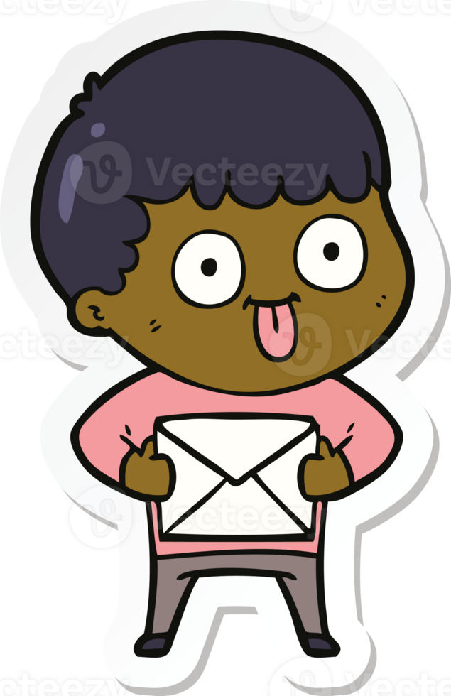 sticker of a cartoon man staring png