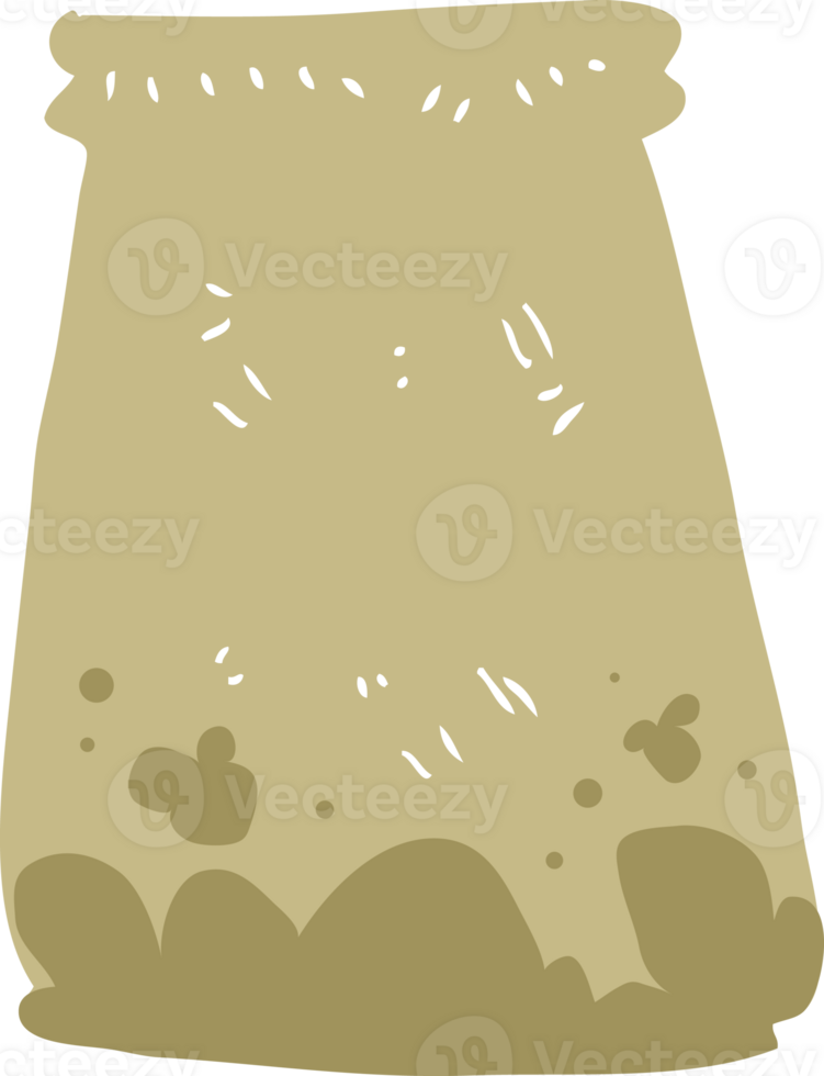 flat color illustration of paper bag png
