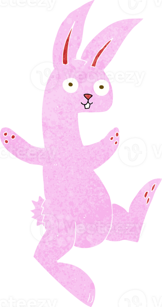 funny cartoon pink rabbit png