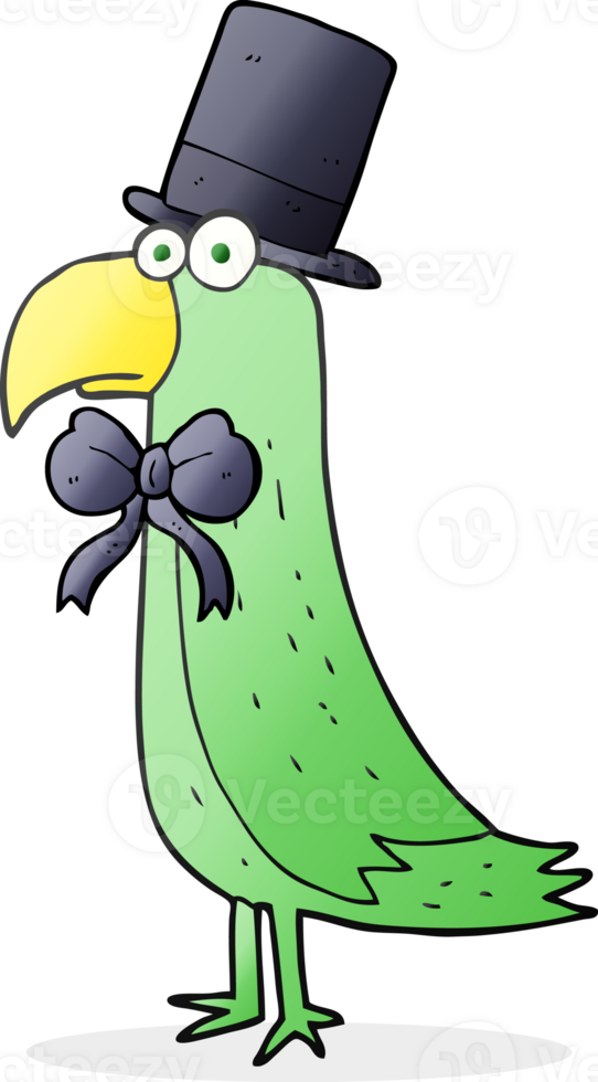 cartoon posh parrot png