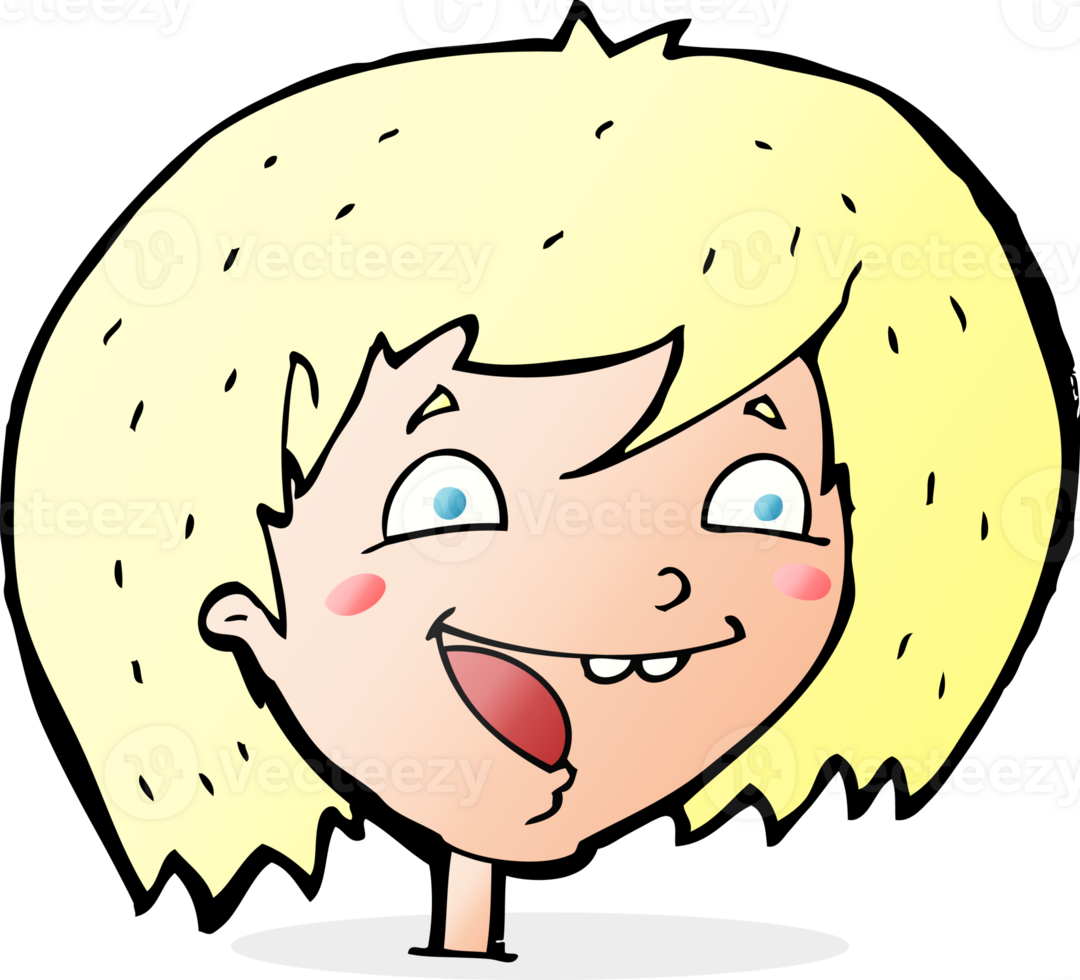cartoon happy girl png