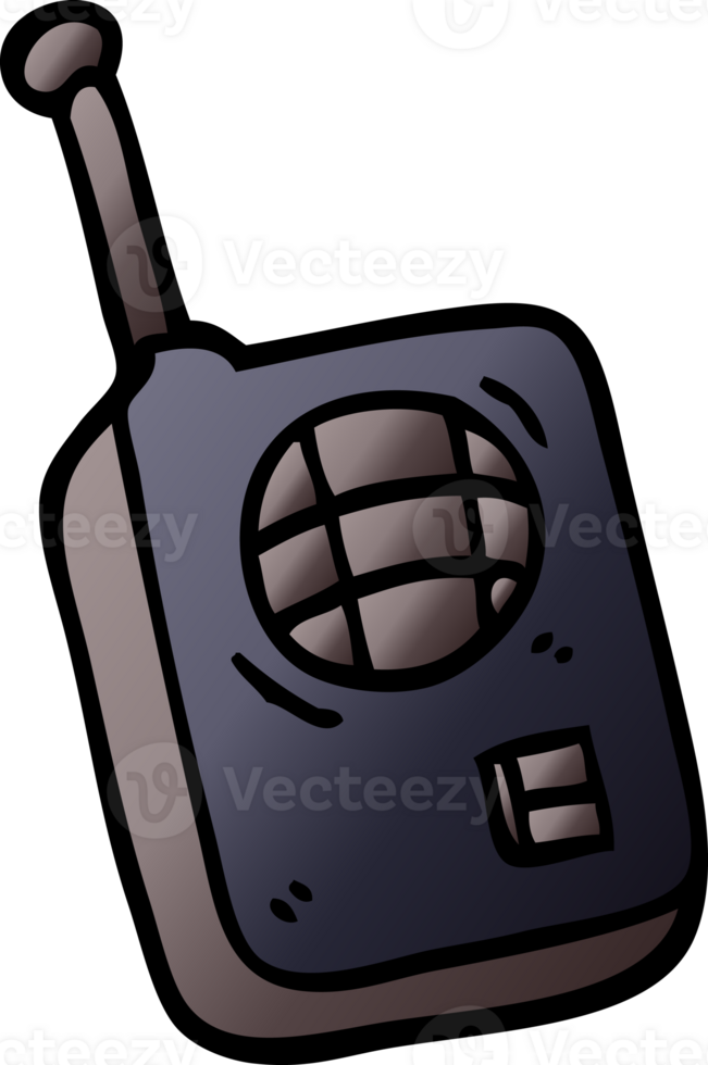 cartoon doodle walkie talkie png