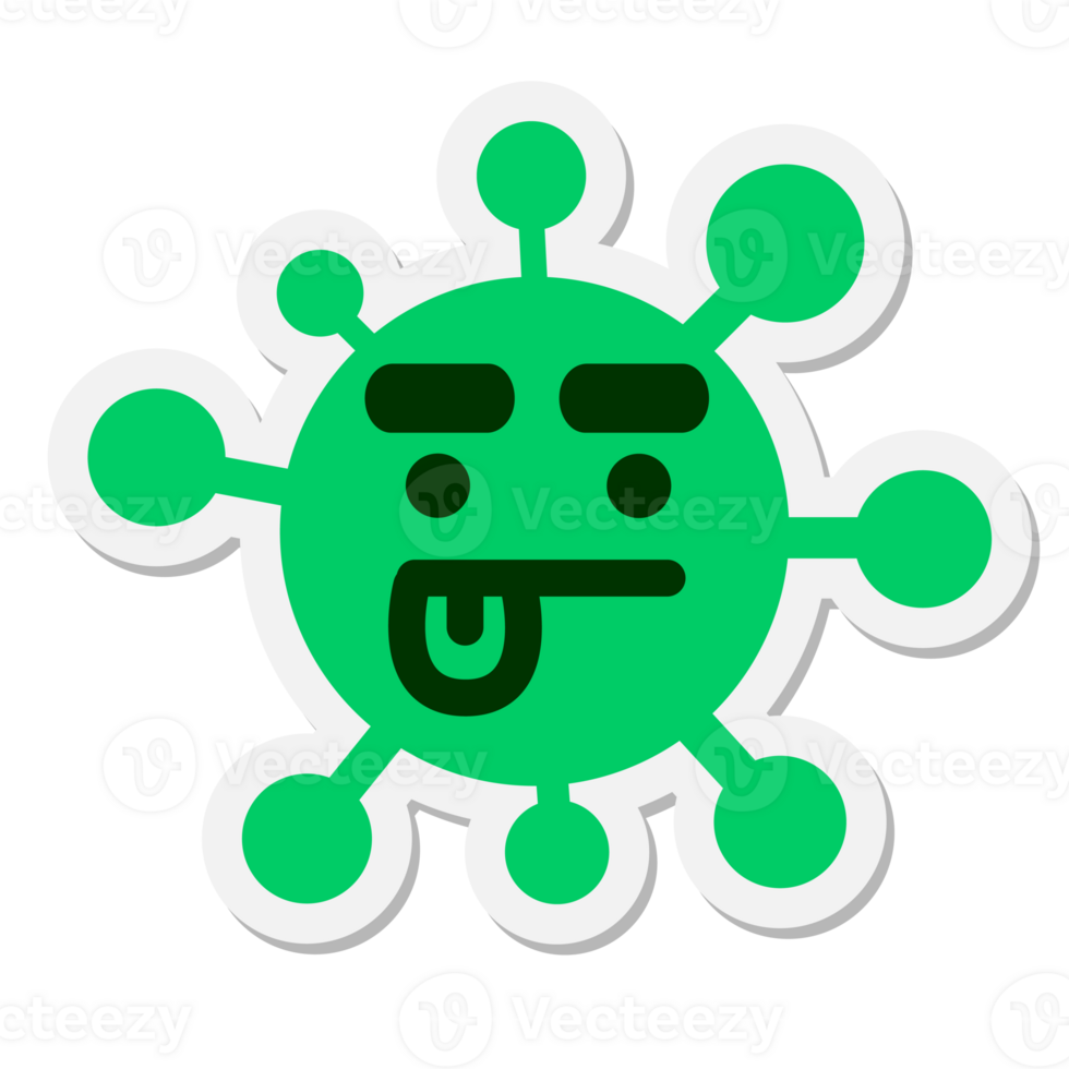 concentrating virus sticker png