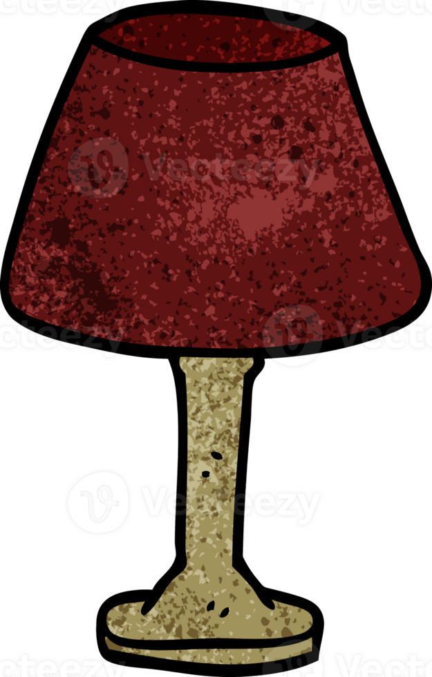 cartoon doodle desk lamp png