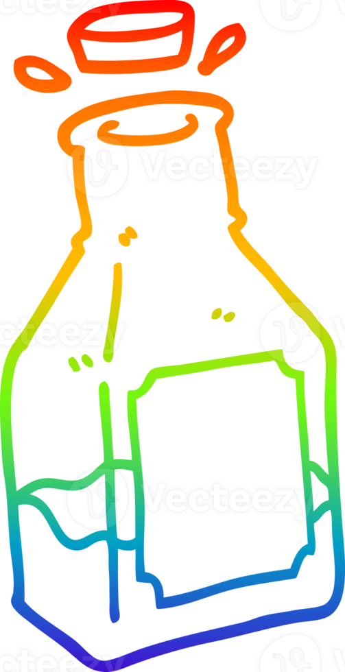 Regenbogen-Gradientenlinie Zeichnung Cartoon-Getränk in Dekanter png