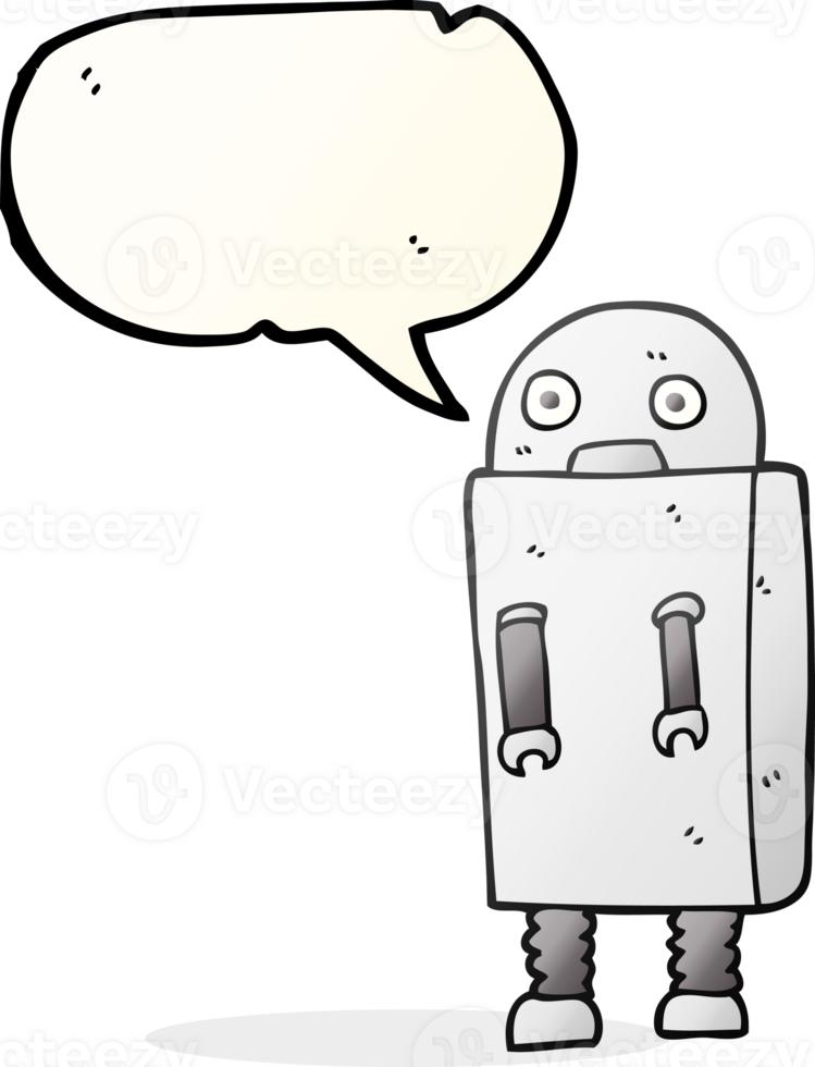 speech bubble cartoon robot png