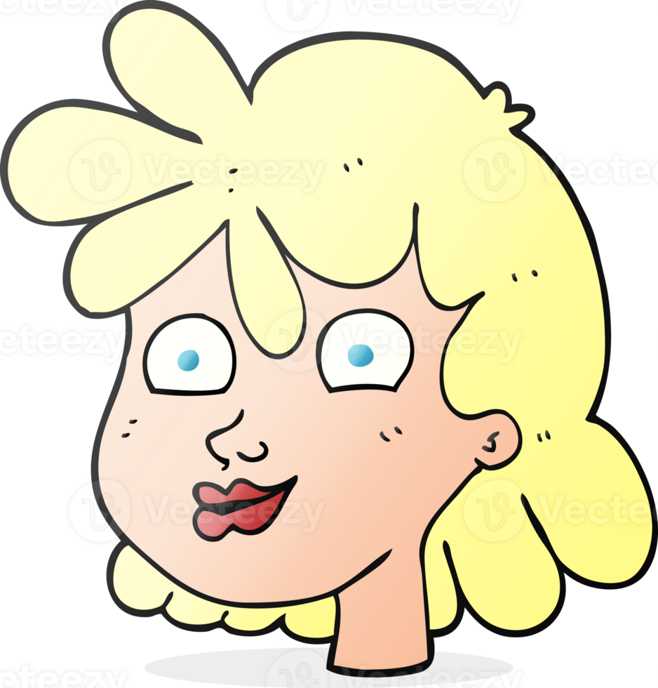cartoon female face png