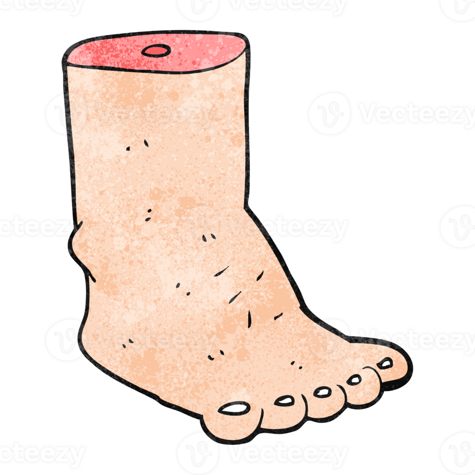 textured cartoon foot png