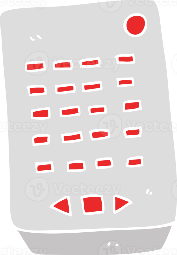 flat color illustration of a cartoon remote control png