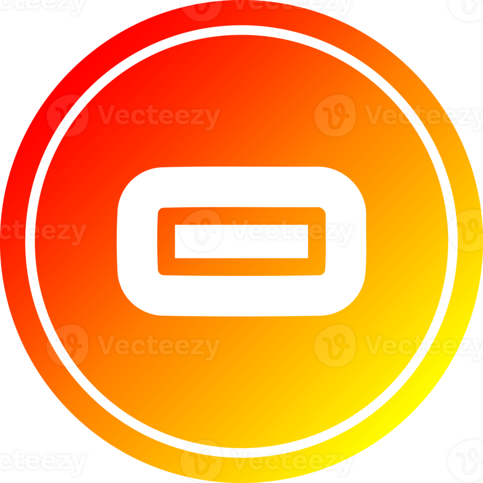 subtraction symbol circular in hot gradient spectrum png