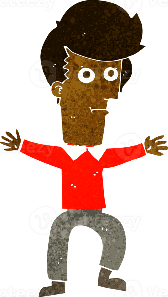 cartoon startled man png